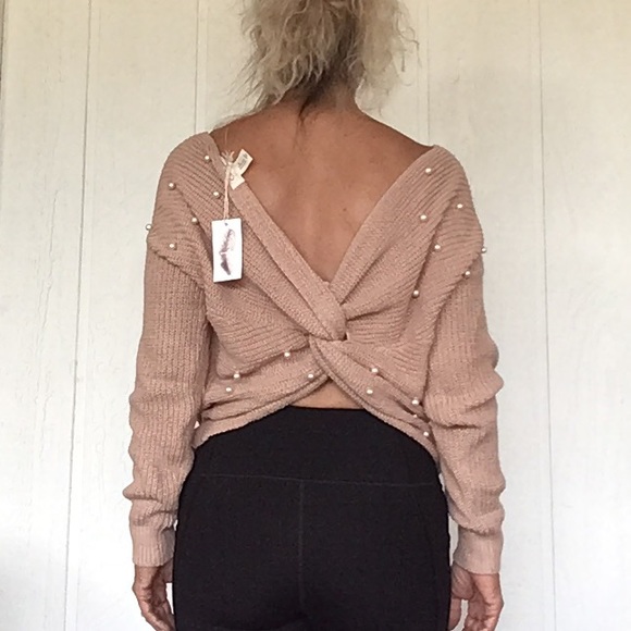 JESSICA SIMPSON KNIT PEARL SWEATER NWT EXTRA SMALL - Picture 4 of 11